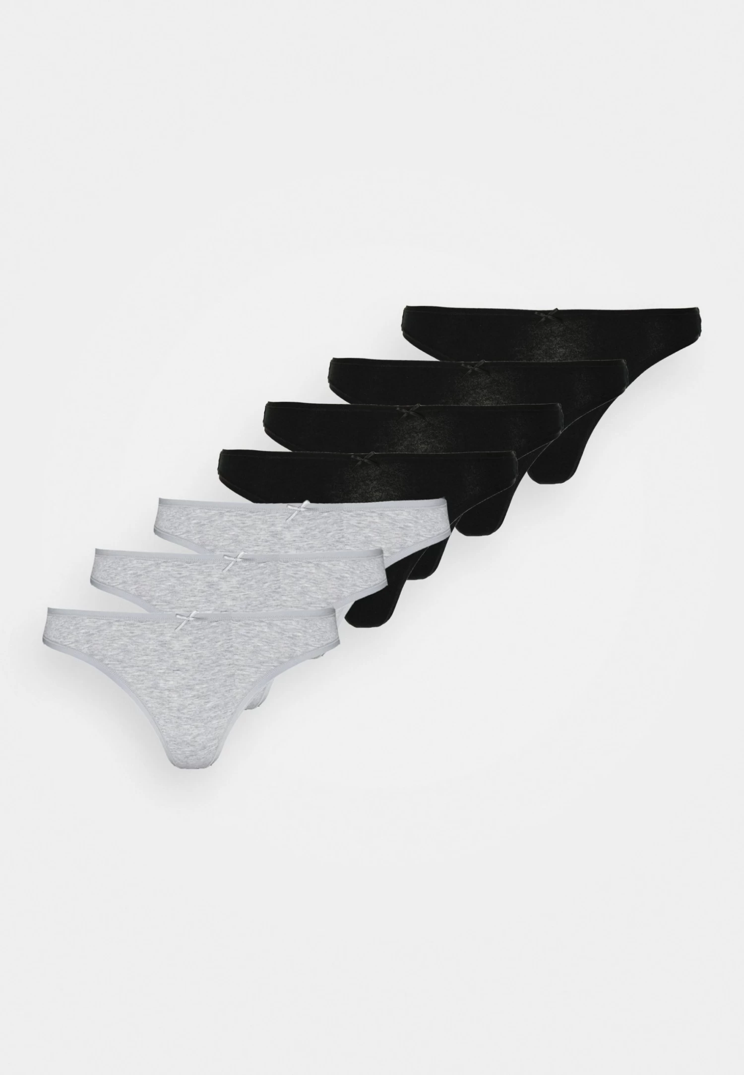 Anna Field Georgina 7Pp Thong Cotton - String - Black/Grey – Image 5