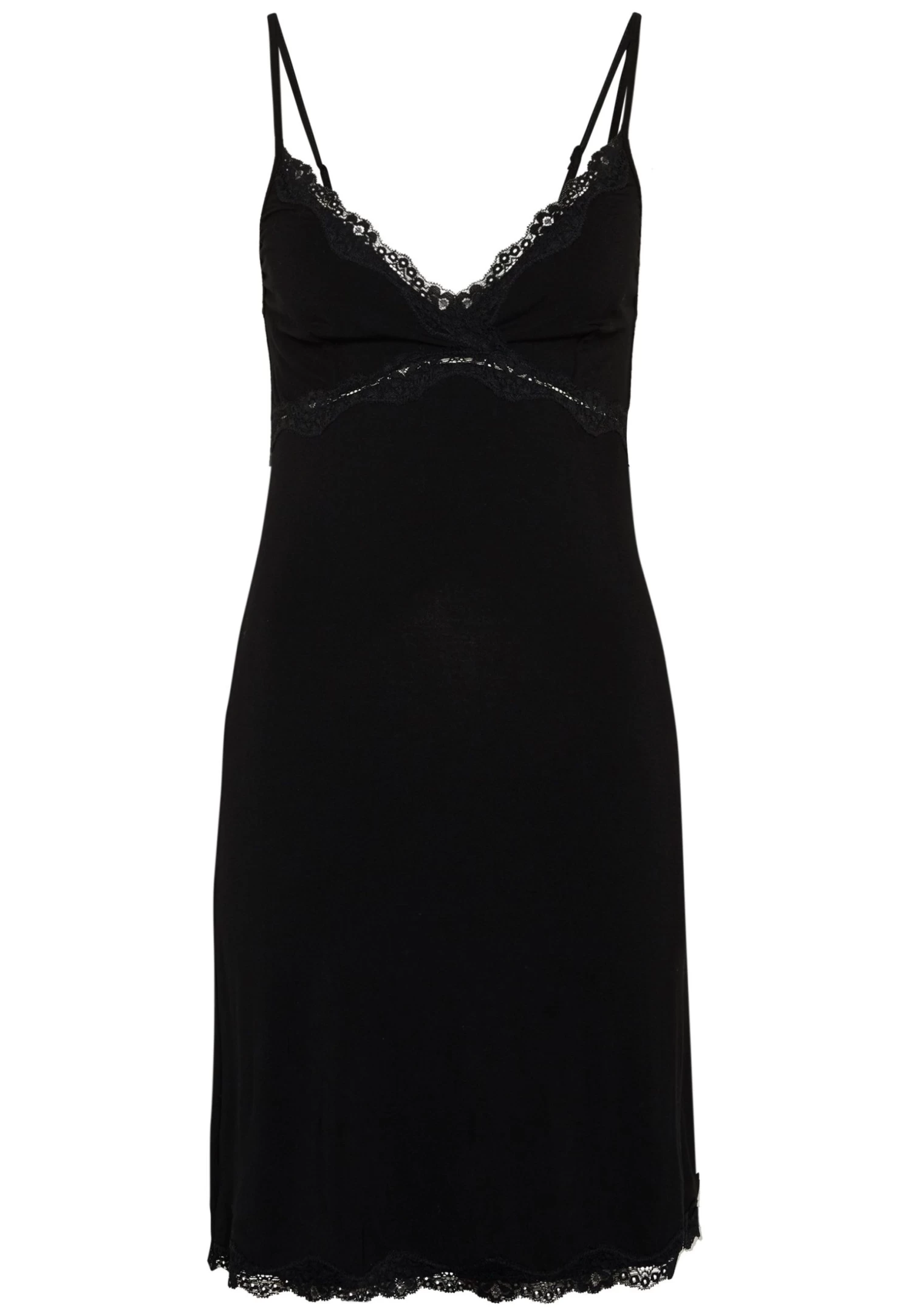 Anna Field Heidi Short Sleeves Viscose Nightdress - Chemise De Nuit / Nuisette - Black – Image 4