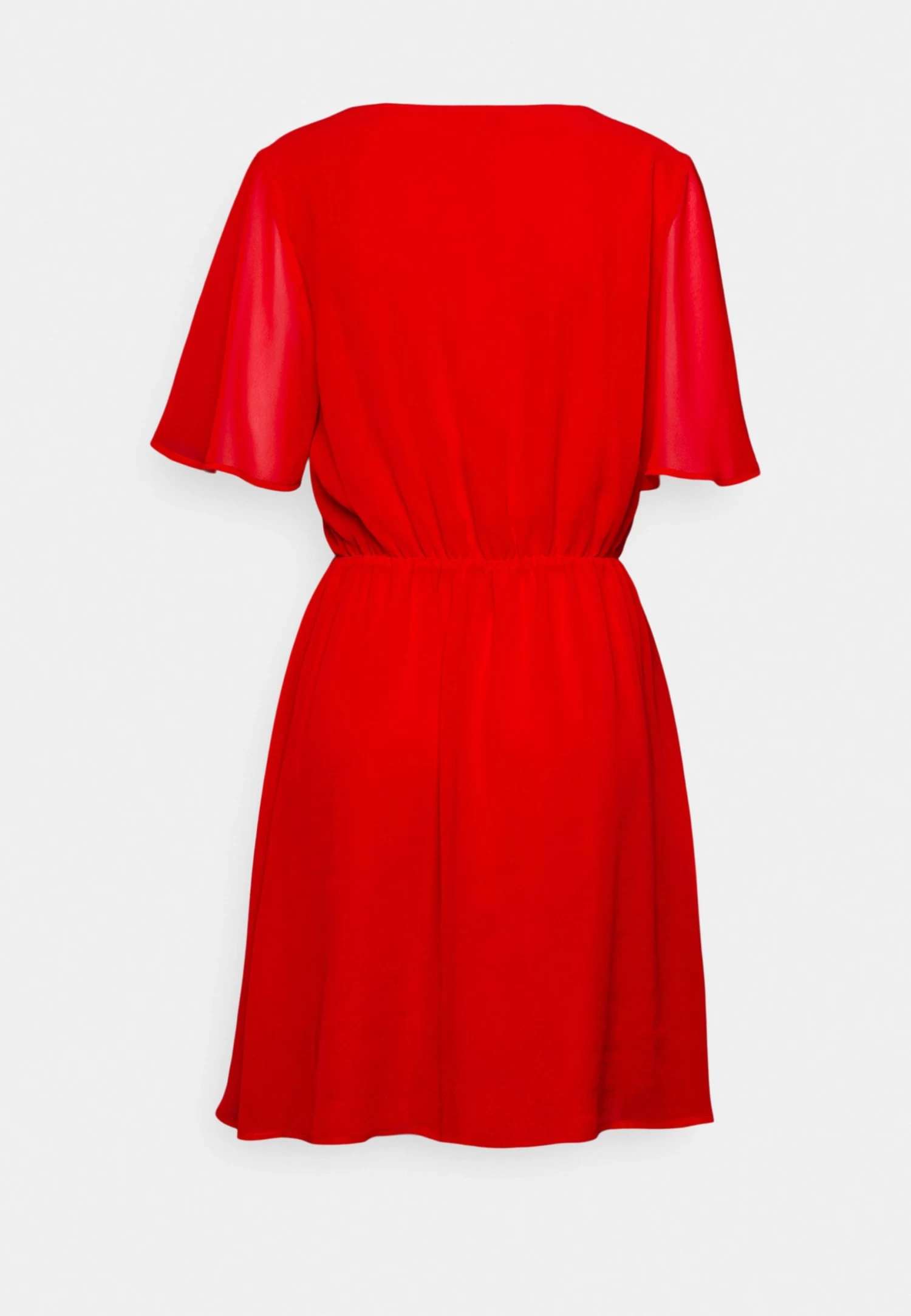 Anna Field V-Neck Sleeve Dress - Robe De Jour - Dark Red – Image 9