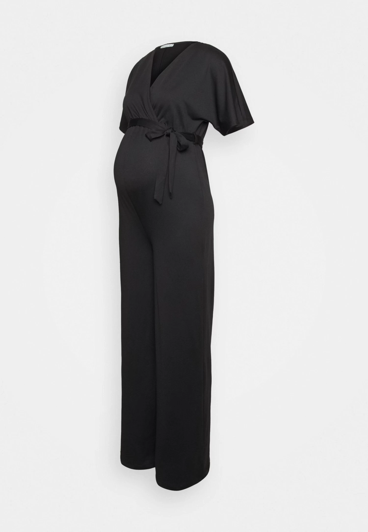 Short Sleeve Wrap Jumpsuit - Combinaison - Black – Image 4