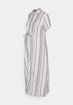 Robe Chemise - White/ Blue