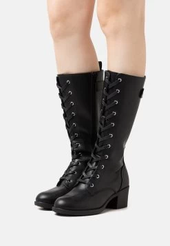 W-Berta - Bottes Ă Lacets - Black