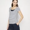 Maternity Double Layer Nursing - T-Shirt Imprimé - Dark Blue/White