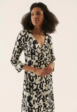 Anna Field Robe De Jour - Black/Off-White