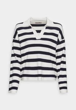 Anna Field Pullover - Off-White/Dark Blue