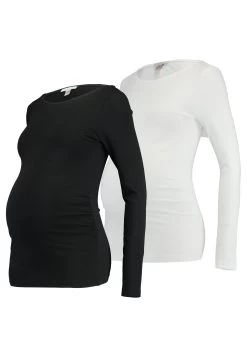 2 Pack - T-Shirt Ă Manches Longues - Black/White