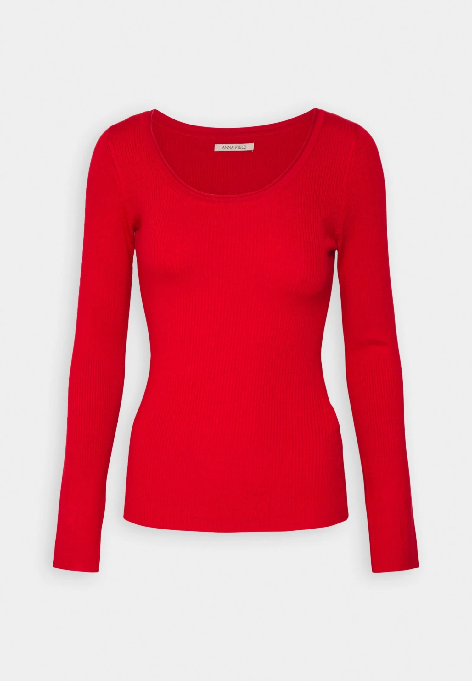 Anna Field Button Detail - Pullover - Red – Image 4