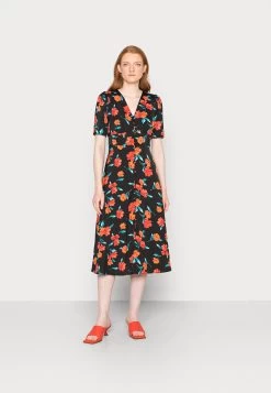 Anna Field Robe De Jour - Black /Red/Multi Coloured