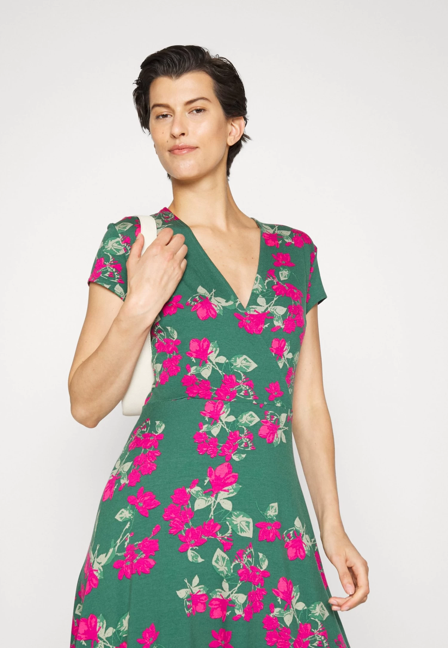 Robe En Jersey - Dark Green/Pink – Image 5