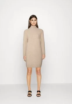 Anna Field Perkin Ausschnitt Mini Strickkleid - Robe Fourreau - Camel