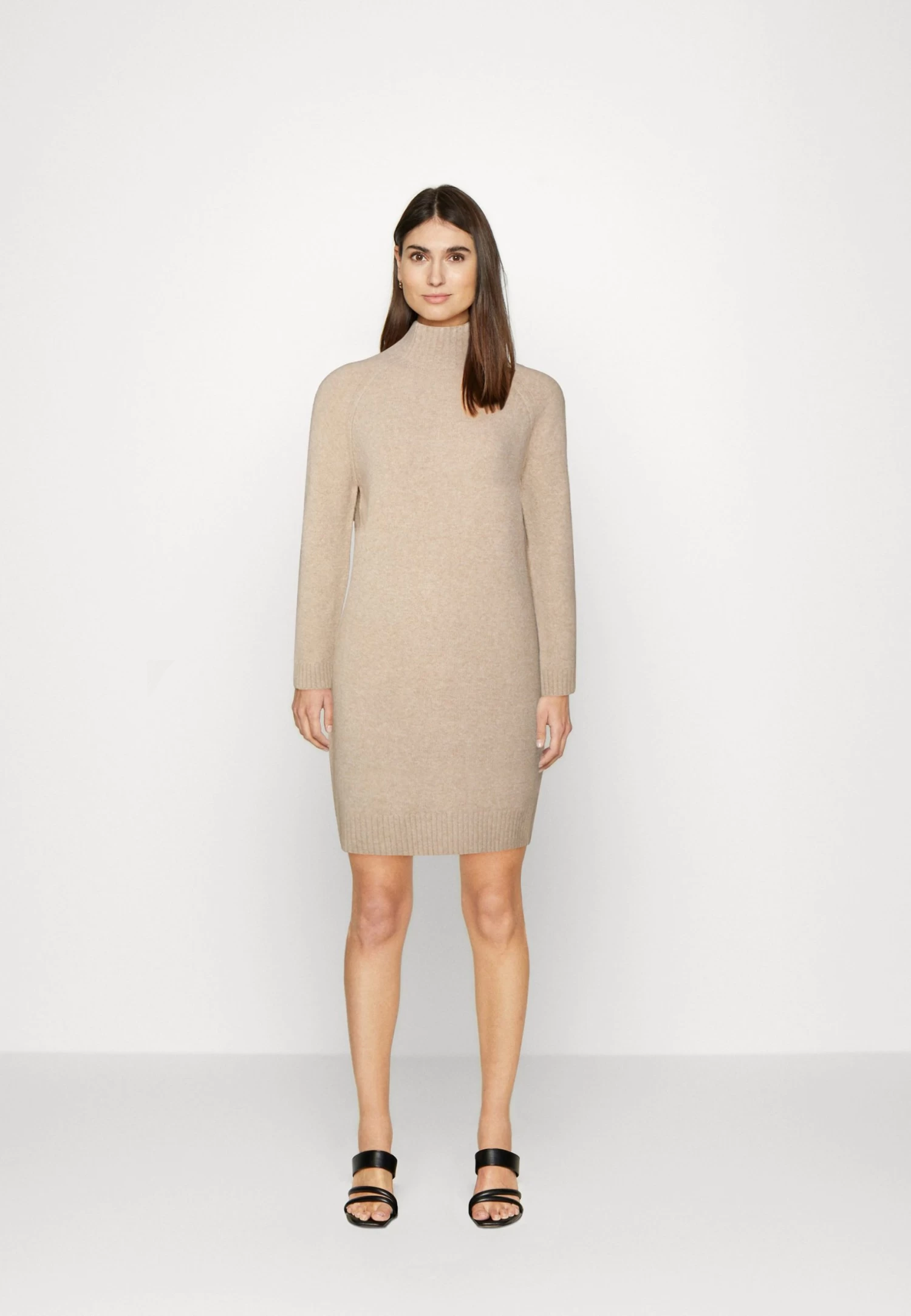 Anna Field Perkin Ausschnitt Mini Strickkleid - Robe Fourreau - Camel – Image 2