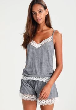 Anna Field Sarah Short Pj Set - Pyjama - Off-White/Dark Blue