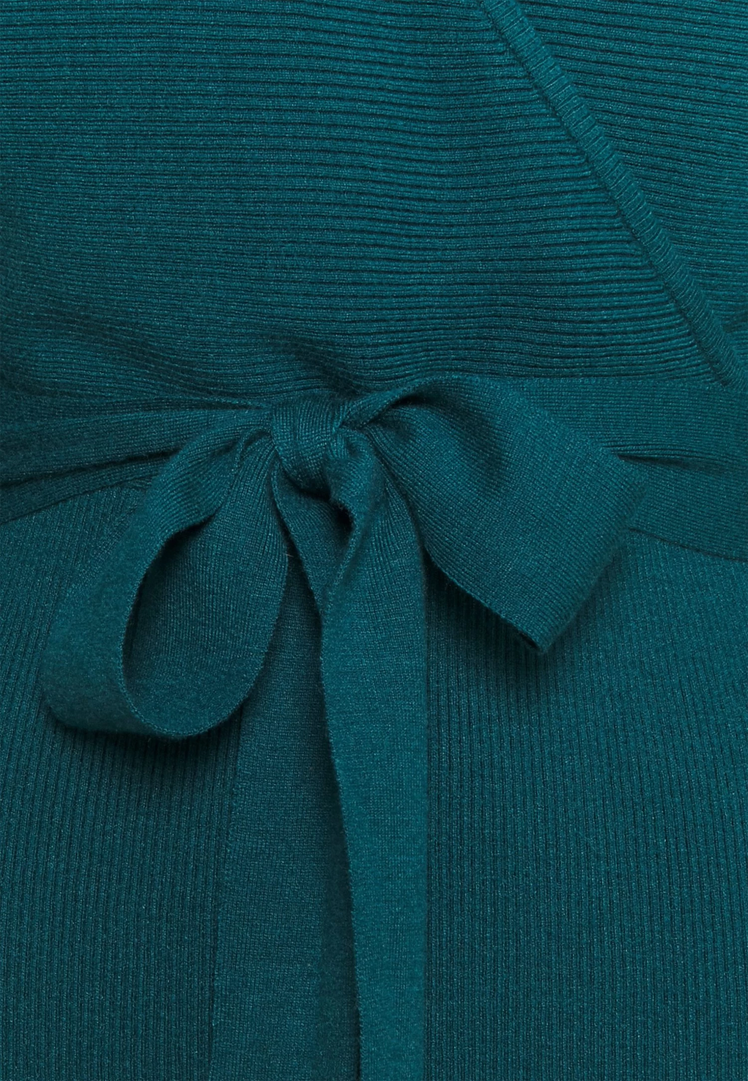 Anna Field Wrap V Ausschnitt Mini Strickkleid Mit GĂŒrtel - Robe Fourreau - Deep Teal â Image 3