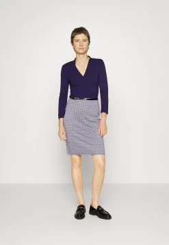 Anna Field Robe Fourreau - Dark Blue/White