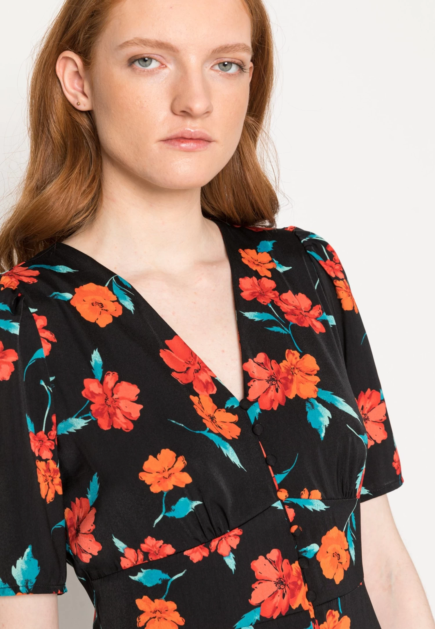 Anna Field Robe De Jour - Black /Red/Multi Coloured – Image 5