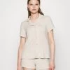 Anna Field Button Through Pj Set - Pyjama - Beige